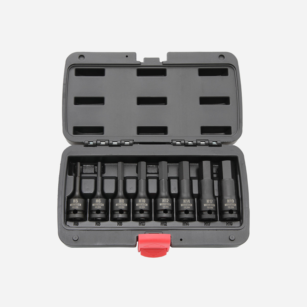 Hex Impact Socket Bit Set 1/2" Drive, 8pc