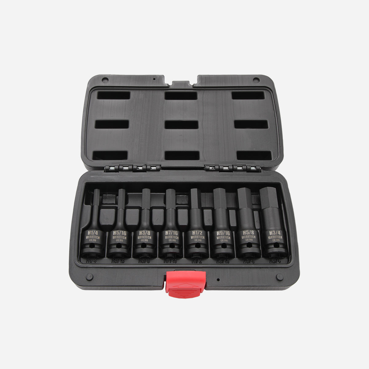 SAE Hex Impact Bit Socket Set 1/2" Drive, 8pc