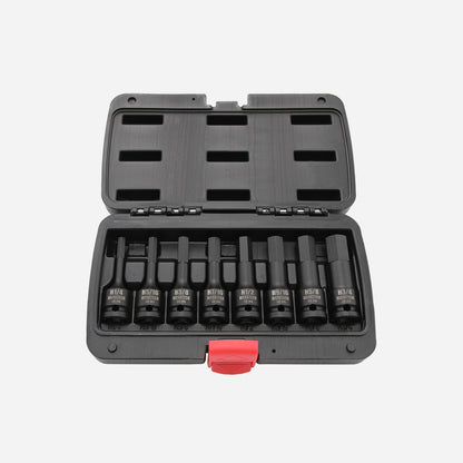 SAE Hex Impact Bit Socket Set 1/2" Dr., 8pc