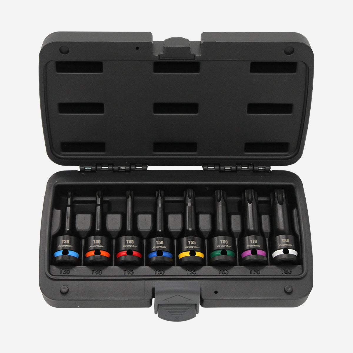 Torx Impact Socket Bit Set 1/2" Drive 8pc Color Coded