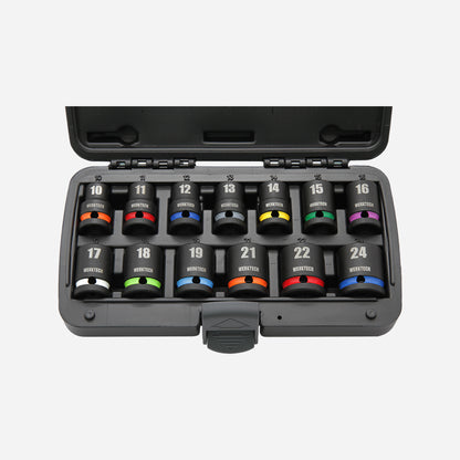 Impact Socket Set 1/2" Dr., 13pcs, Color Coded