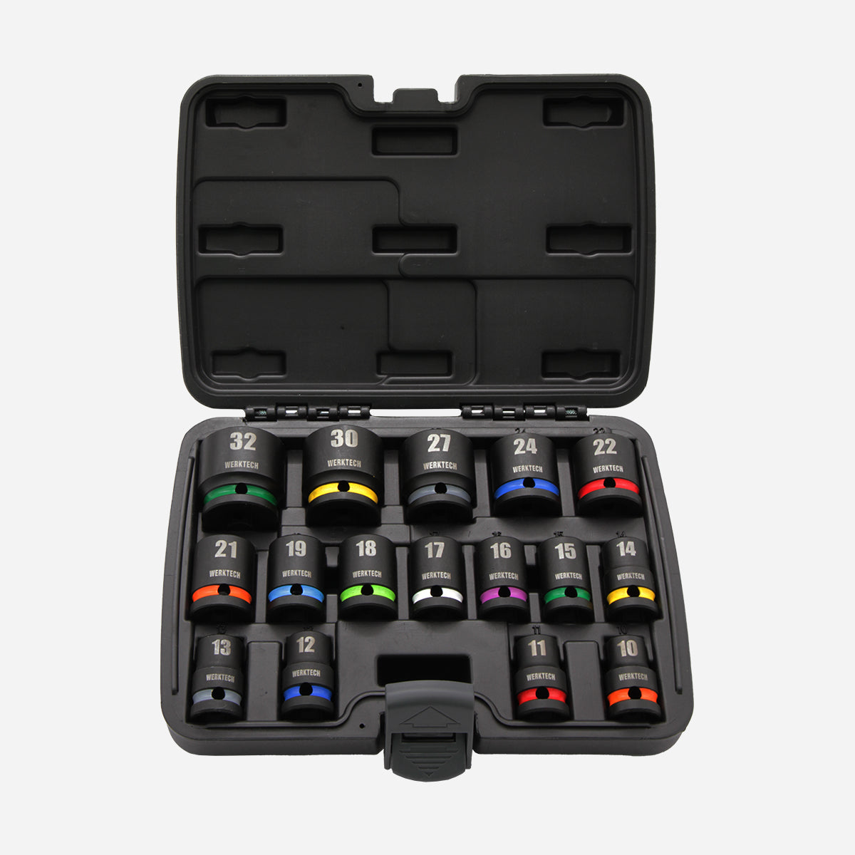 Impact Socket Set 1/2" Dr. 16pcs Color Coded