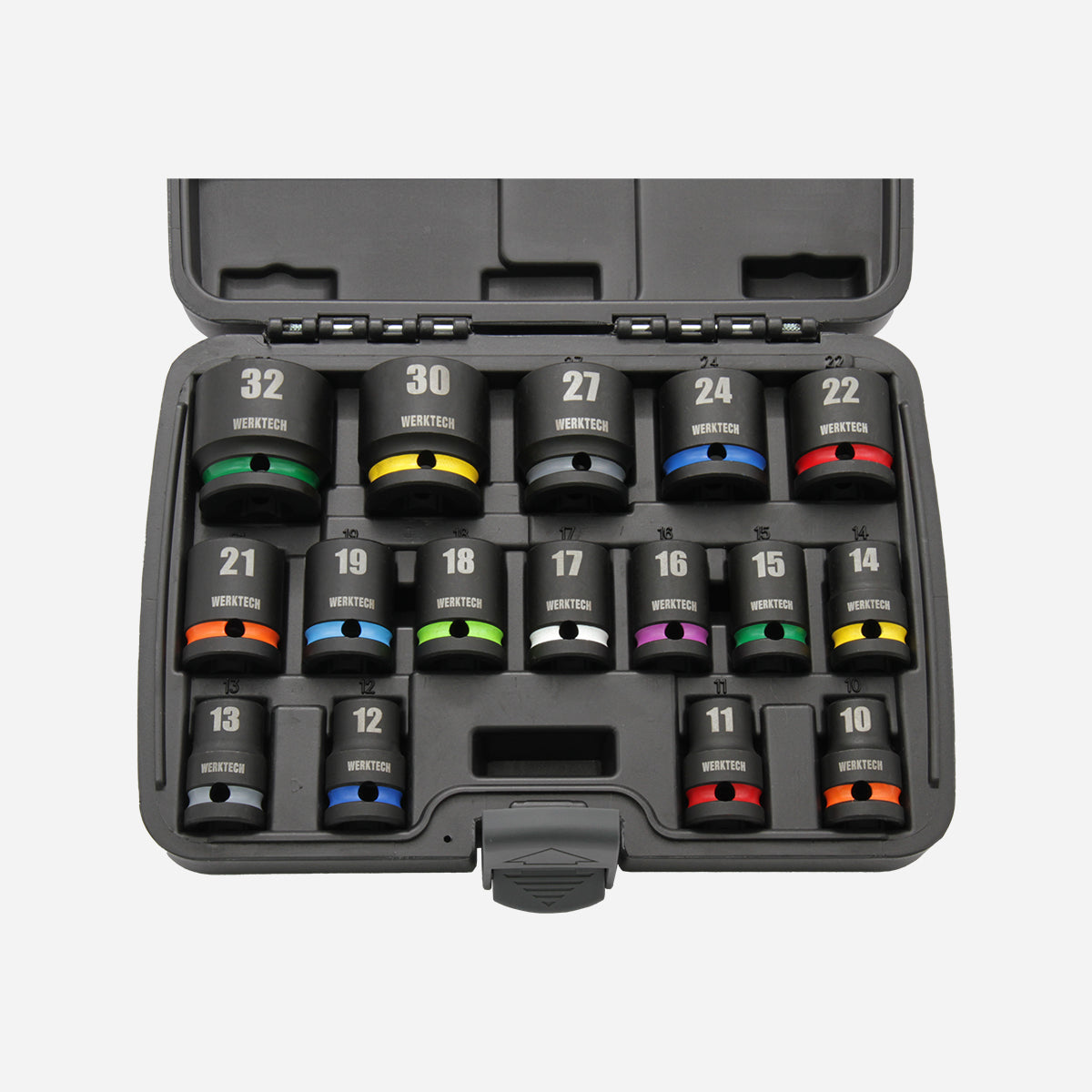 Impact Socket Set 1/2" Dr. 16pcs Color Coded