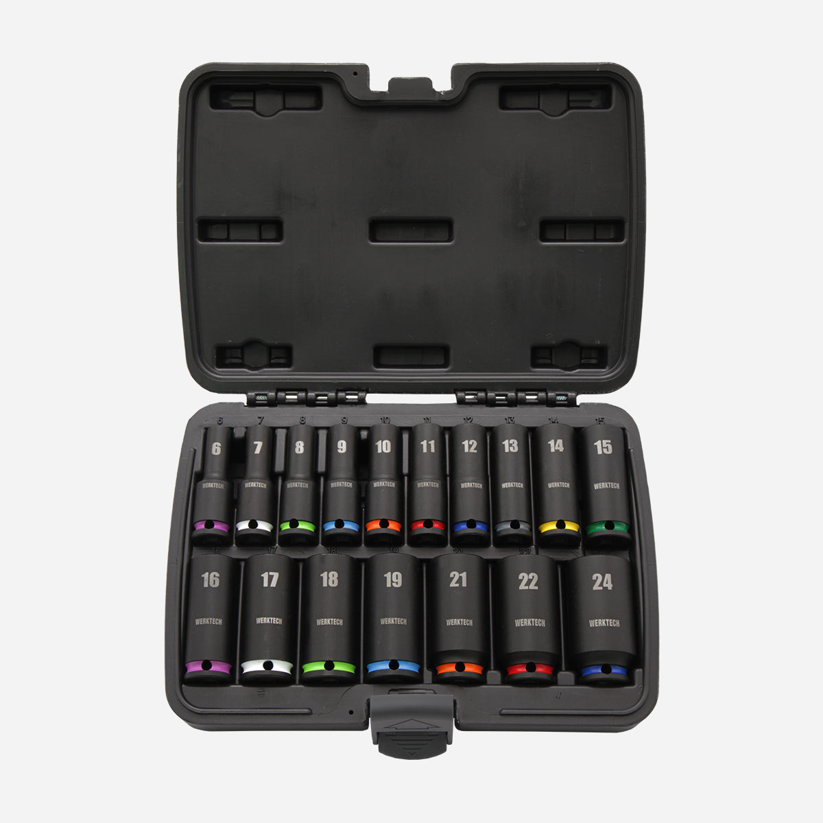 Deep Impact Socket Set 3/8" Dr. 17pcs Color Coded