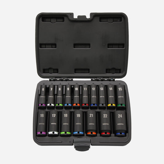 Deep Impact Socket Set 3/8" Dr. 17pcs Color Coded