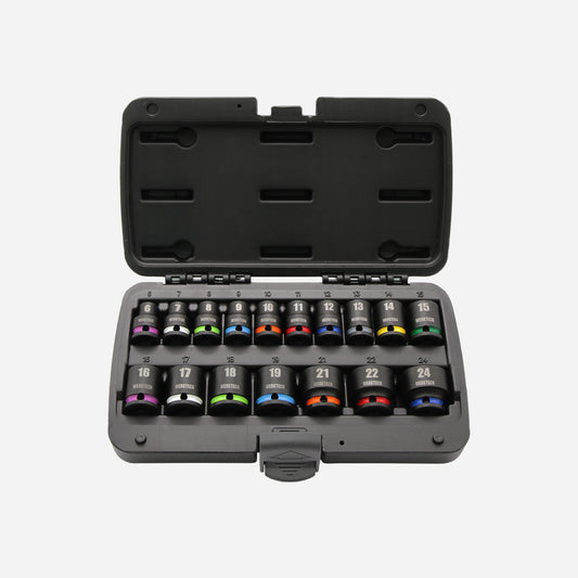 Impact Socket Set 3/8" Dr. 17pcs Color Coded