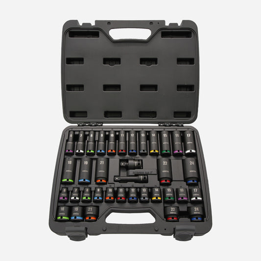 Impact Socket Set 3/8" Dr. 36pcs Color Coded