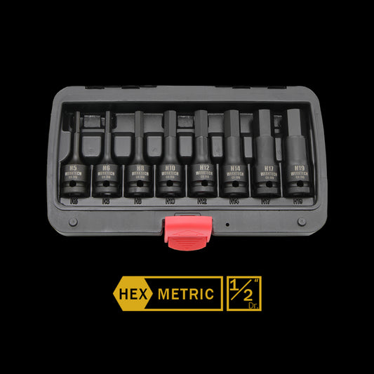 Hex Impact Bit Socket Set 1/2" Dr., 8pc