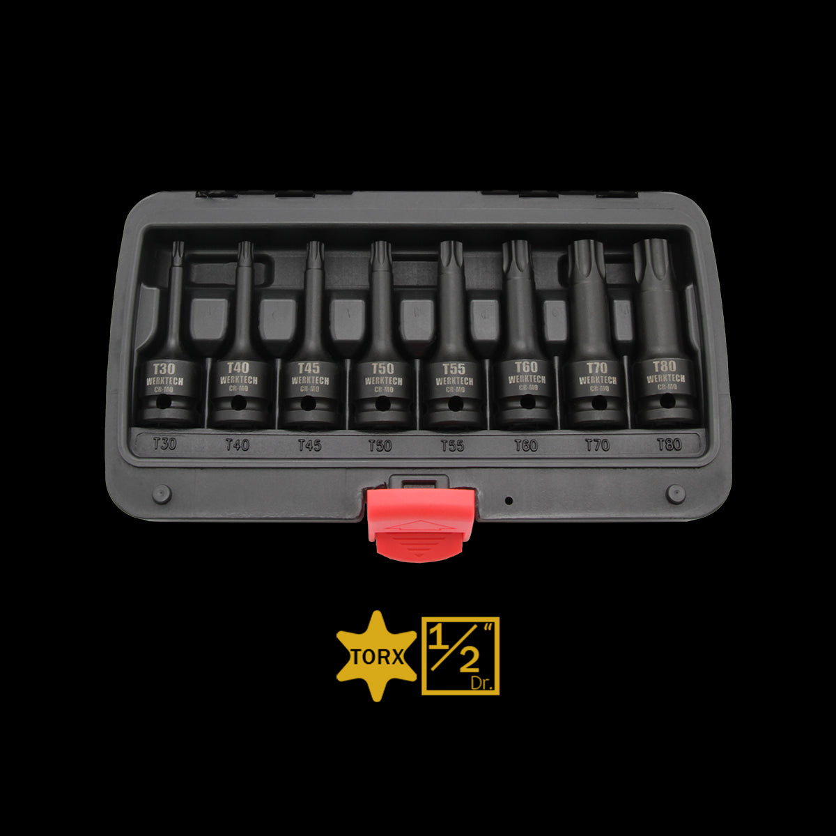 Torx Impact Bit Socket Set 1/2" Dr., 8pc