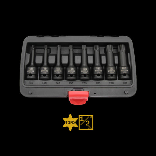 Torx Impact Bit Socket Set 1/2" Dr., 8pc