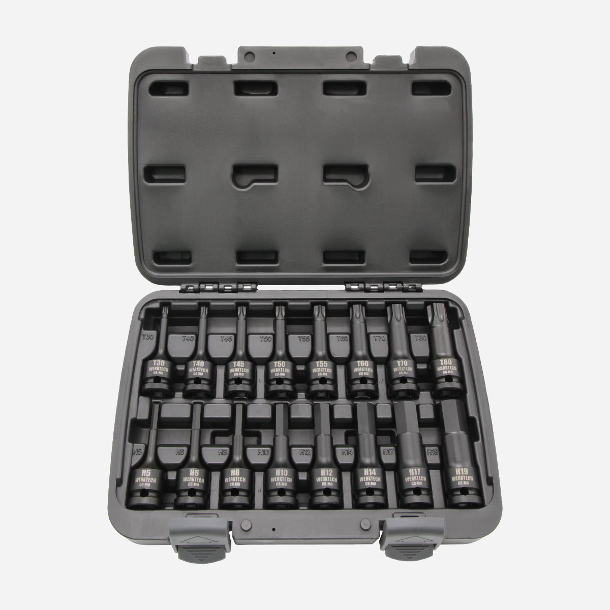 Hex & Torx Impact bit Socket Set 1/2" Drive, 16pc