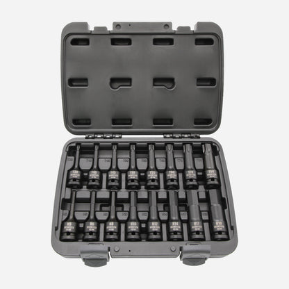 Hex & Torx Impact Bit Socket Set 1/2" Dr., 16pc